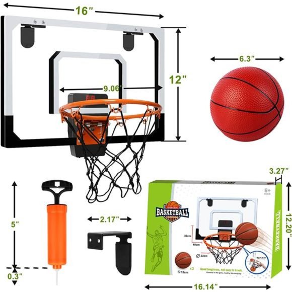 Indoor Basketball Hoop for Kids with Electronic Scoreboard Mini Basketball Hoop - Picture 2 of 7